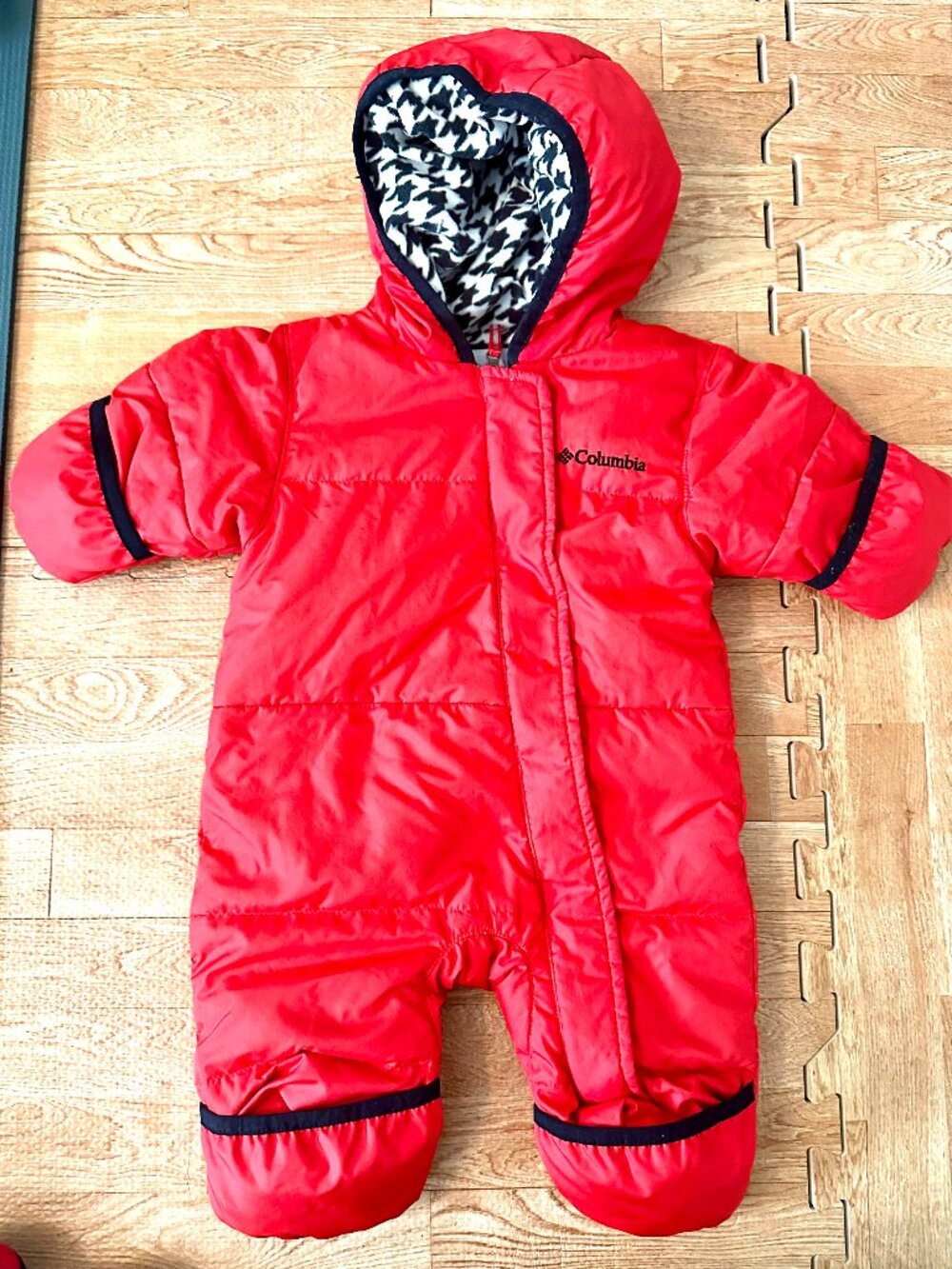 Red Columbia Baby Snuggly Bunny Bunting/Snowsuit (0-3M)